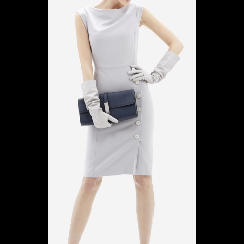Luxe by The Limited buttoned sheath dress